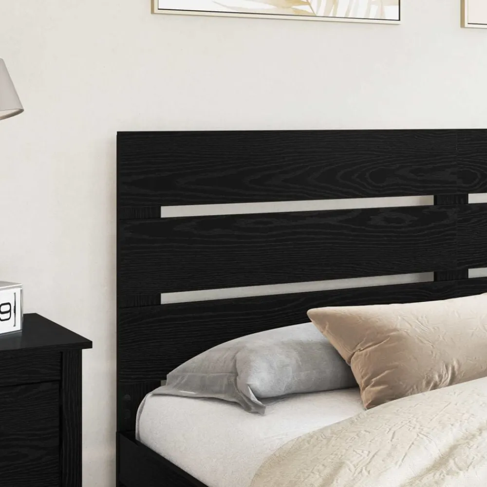 Lits & Accessoires-vidaXL Tête de lit Chêne noir 100 cm Bois d'ingénierie Chêne noir