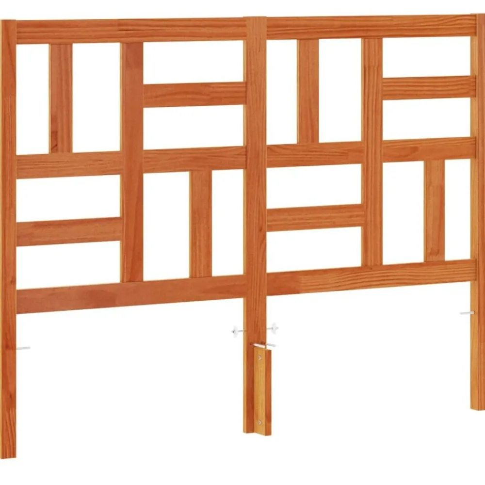vidaXL Tête de lit cire marron 135 cm bois massif de pin