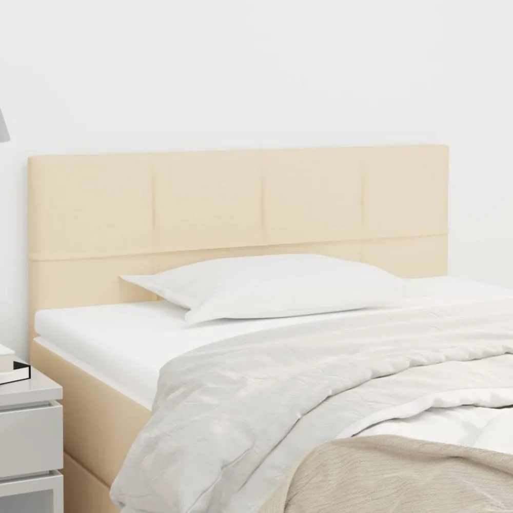 vidaXL Tête de lit Crème 80x5x78/88 cm Tissu