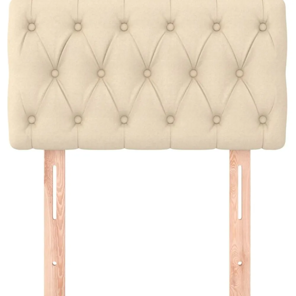 vidaXL Tête de lit Crème 80x7x78/88 cm Tissu