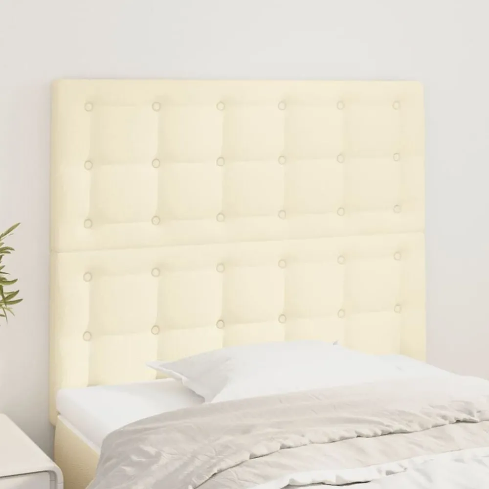 Lits & Accessoires-vidaXL Tête de lit Crème 80x5x118/128 cm Similicuir Crème
