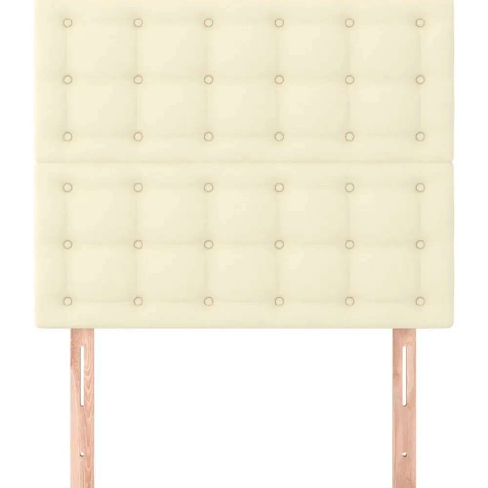 Lits & Accessoires-vidaXL Tête de lit Crème 80x5x118/128 cm Similicuir Crème