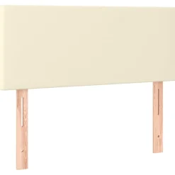 Lits & Accessoires-vidaXL Tête de lit Crème 80x5x78/88 cm Similicuir Crème