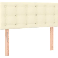Lits & Accessoires-vidaXL Tête de lit Crème 80x5x78/88 cm Similicuir Crème