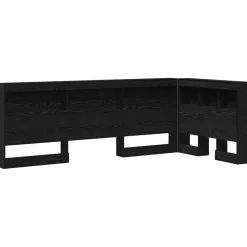 Lits & Accessoires-vidaXL Tête de lit de rangement Chêne noir 80 cm Bois d'ingénierie Chêne noir