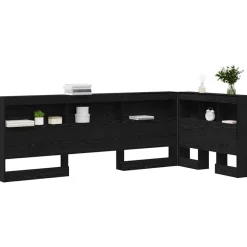 Lits & Accessoires-vidaXL Tête de lit de rangement Chêne noir 80 cm Bois d'ingénierie Chêne noir