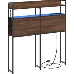 vidaXL Tête de lit de rangement Chêne marron 98 cm Bois d'ingénierie