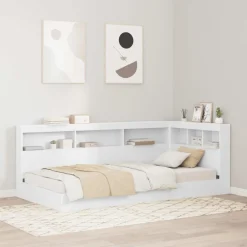Lits & Accessoires-vidaXL Tête de lit de rangement 100 cm Bois d'ingénierie Blanc