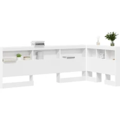 Lits & Accessoires-vidaXL Tête de lit de rangement 100 cm Bois d'ingénierie Blanc