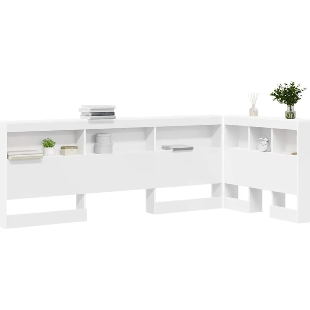 Lits & Accessoires-vidaXL Tête de lit de rangement 100 cm Bois d'ingénierie Blanc