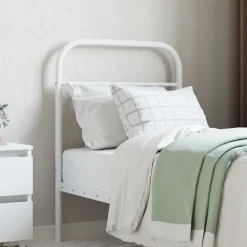 Lits & Accessoires-vidaXL Tête de lit de remplacement métal 75 cm Blanc