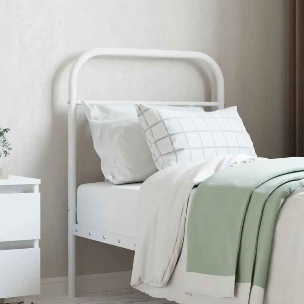 Lits & Accessoires-vidaXL Tête de lit de remplacement métal 75 cm Blanc