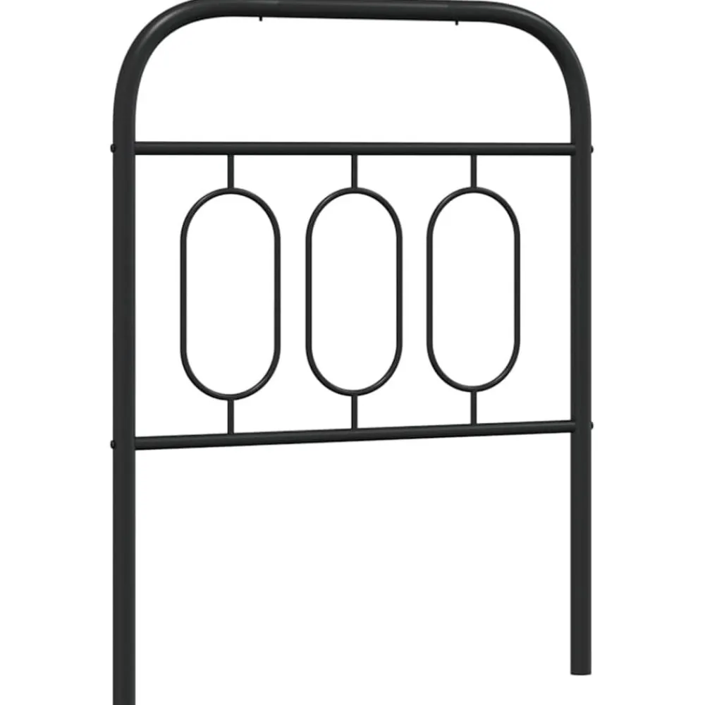 Lits & Accessoires-vidaXL Tête de lit de remplacement métal 75 cm Noir