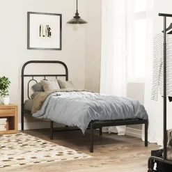 Lits & Accessoires-vidaXL Tête de lit de remplacement métal 75 cm Noir