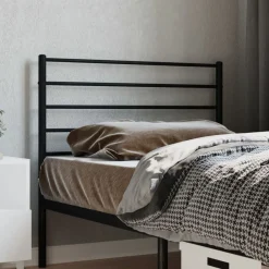 Lits & Accessoires-vidaXL Tête de lit de remplacement métal 80 cm Noir