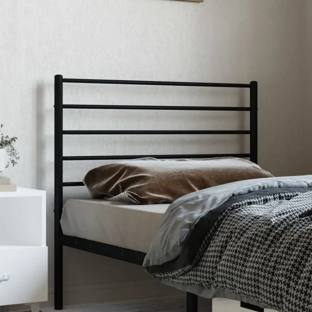 Lits & Accessoires-vidaXL Tête de lit de remplacement métal 80 cm Noir