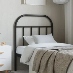 Lits & Accessoires-vidaXL Tête de lit de remplacement métal 75 cm Noir