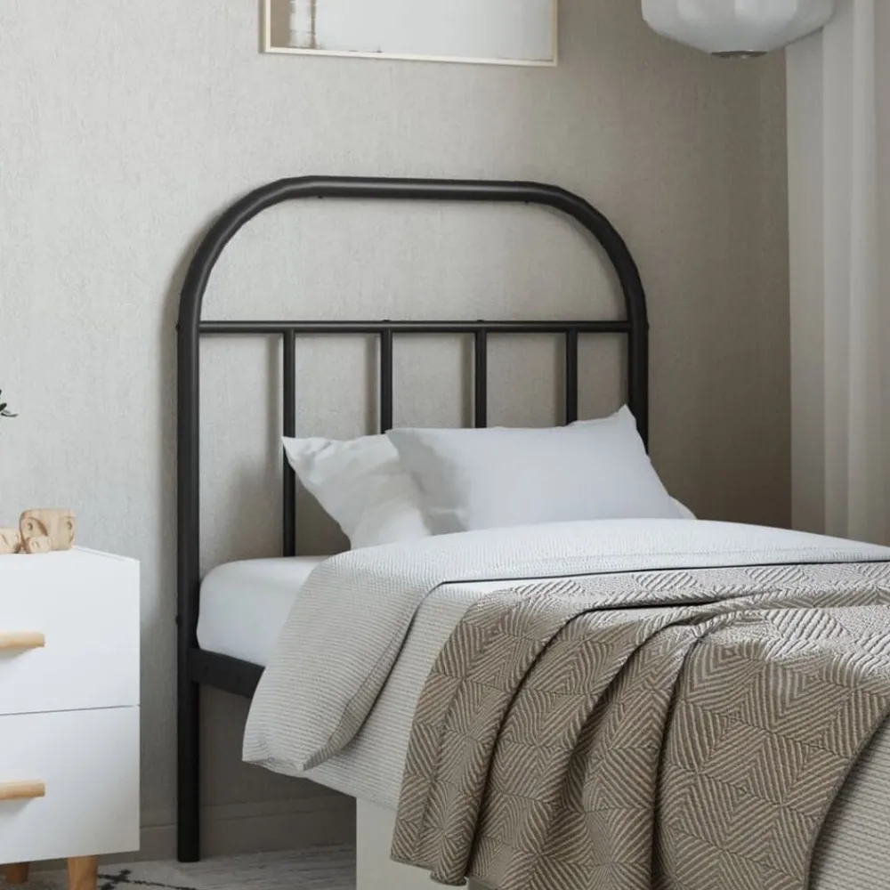 Lits & Accessoires-vidaXL Tête de lit de remplacement métal 75 cm Noir