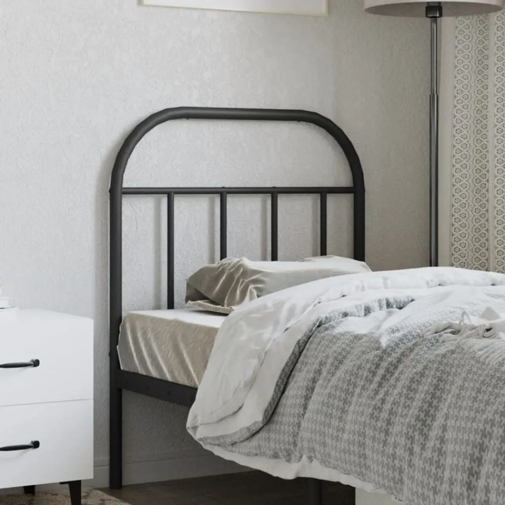Lits & Accessoires-vidaXL Tête de lit de remplacement métal 75 cm Noir
