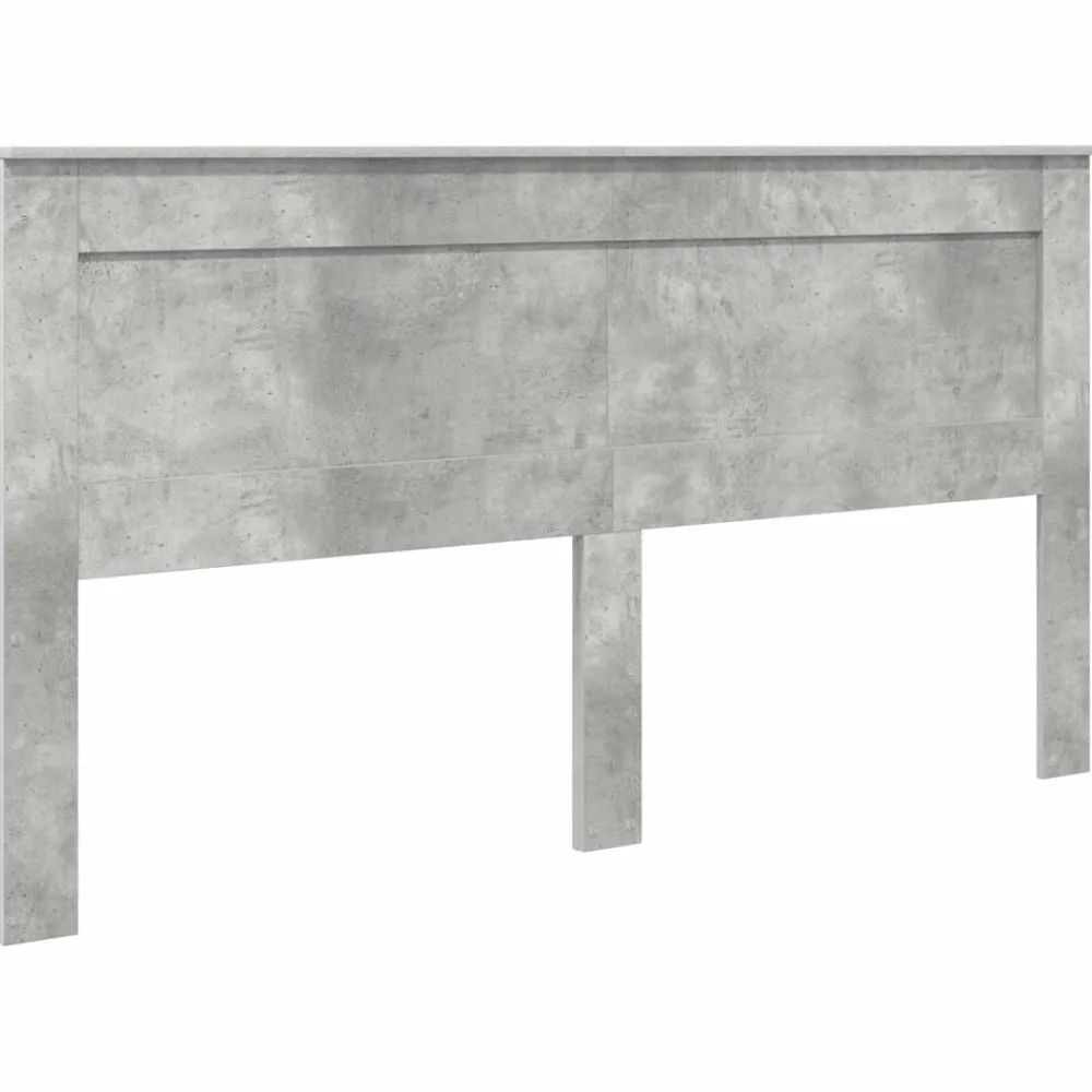 Lits & Accessoires-vidaXL Tête de lit 200 cm Bois d'ingénierie Gris béton