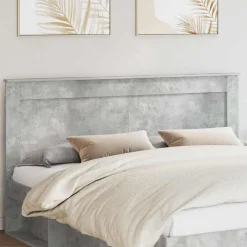 Lits & Accessoires-vidaXL Tête de lit 200 cm Bois d'ingénierie Gris béton