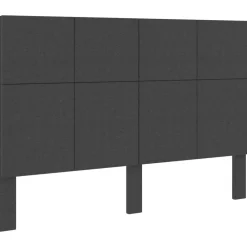 vidaXL Tête de lit Gris foncé Tissu 140x200 cm