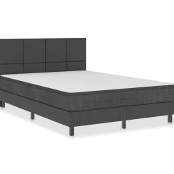 vidaXL Tête de lit Gris foncé Tissu 140x200 cm