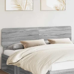 Lits & Accessoires-vidaXL Tête de lit Gris Sonoma 90 cm Bois d'ingénierie Sonoma gris
