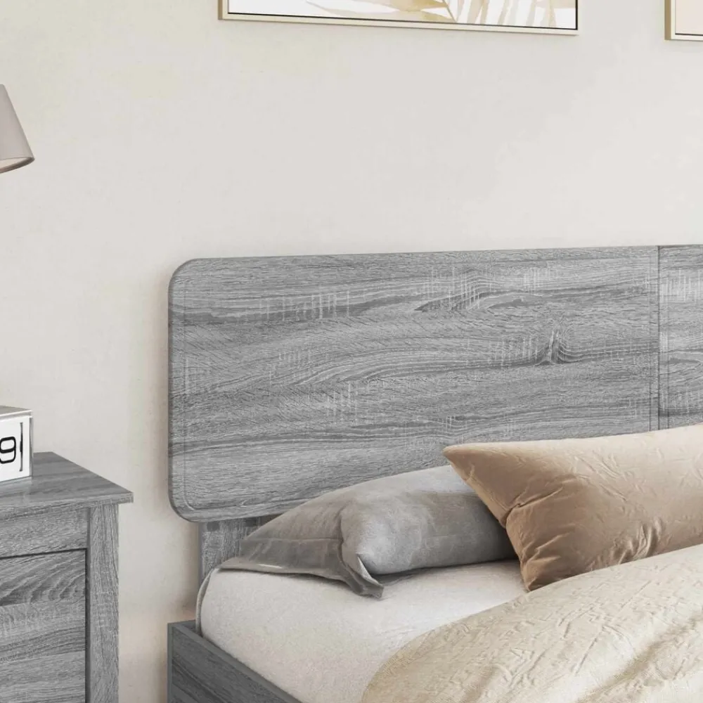 Lits & Accessoires-vidaXL Tête de lit Gris Sonoma 90 cm Bois d'ingénierie Sonoma gris
