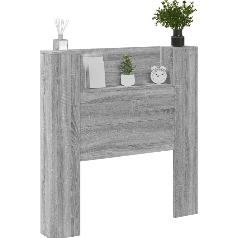 vidaXL Tête de lit Gris Sonoma 100 x 16,5 x 103,5 cm Bois d'ingénierie