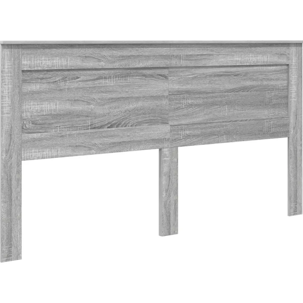 Lits & Accessoires-vidaXL Tête de lit Gris Sonoma 200 cm Bois d'ingénierie Sonoma gris