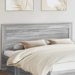 Lits & Accessoires-vidaXL Tête de lit Gris Sonoma 200 cm Bois d'ingénierie Sonoma gris