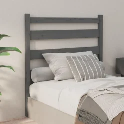 Lits & Accessoires-vidaXL Tête de lit 96x4x100 cm Bois massif de pin Gris
