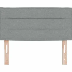 Lits & Accessoires-vidaXL Tête de lit LED avec bandes LED 80 cm tissu Gris clair