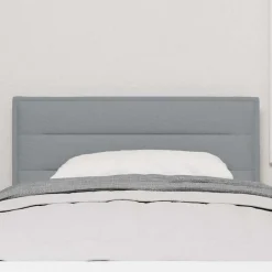 Lits & Accessoires-vidaXL Tête de lit LED avec bandes LED 80 cm tissu Gris clair