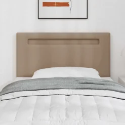 Lits & Accessoires-vidaXL Tête de lit LED 90 cm Cuir synthétique Cappuccino