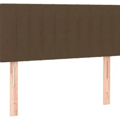 Lits & Accessoires-vidaXL Tête de lit 80x5x78/88 cm Tissu Marron foncé