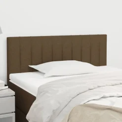 Lits & Accessoires-vidaXL Tête de lit 80x5x78/88 cm Tissu Marron foncé