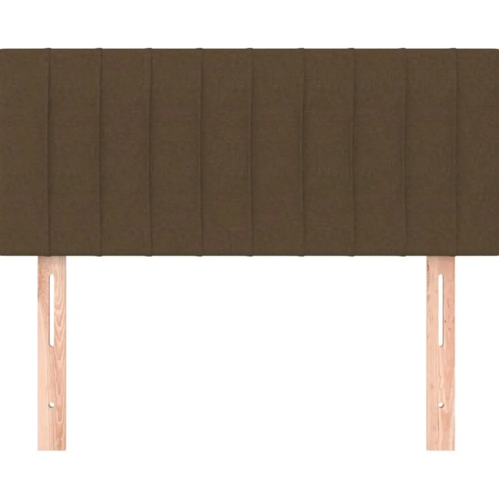 Lits & Accessoires-vidaXL Tête de lit 80x5x78/88 cm Tissu Marron foncé