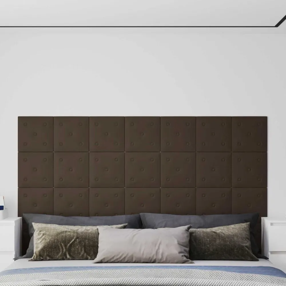 vidaXL Tête de lit murale 12 pcs 30 x 30 cm Simili cuir