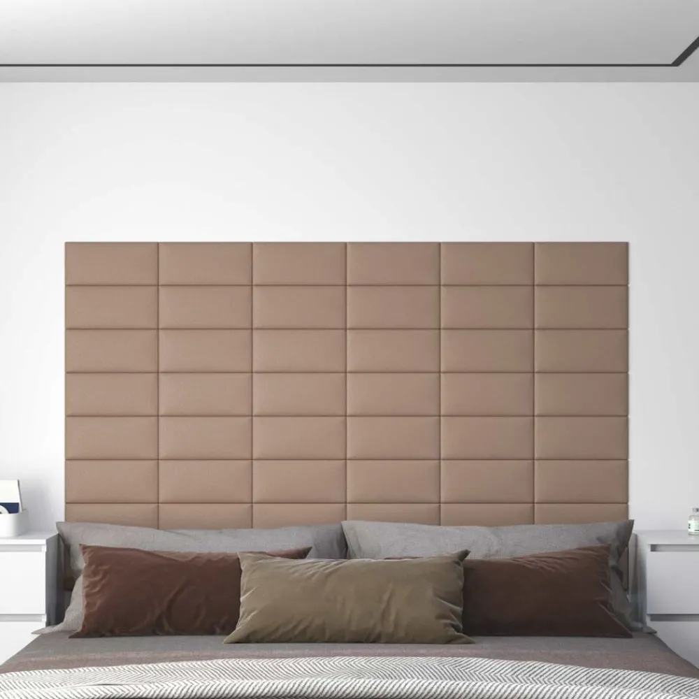 vidaXL Tête de lit murale 12 pcs 30 x 15 cm tissu