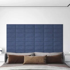 Matériaux De Construction|Décorations-vidaXL Tête de lit murale 12 pcs 30 x 15 cm tissu Bleu