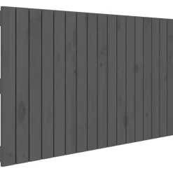 Lits & Accessoires-vidaXL Tête de lit murale 108x3x60 cm Bois massif de pin Gris