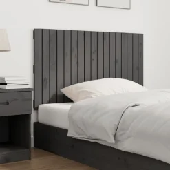 Lits & Accessoires-vidaXL Tête de lit murale 108x3x60 cm Bois massif de pin Gris