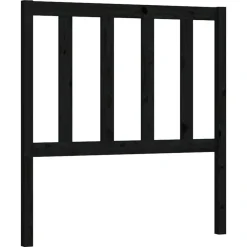 Lits & Accessoires-vidaXL Tête de lit 81x4x100 cm Bois massif de pin Noir
