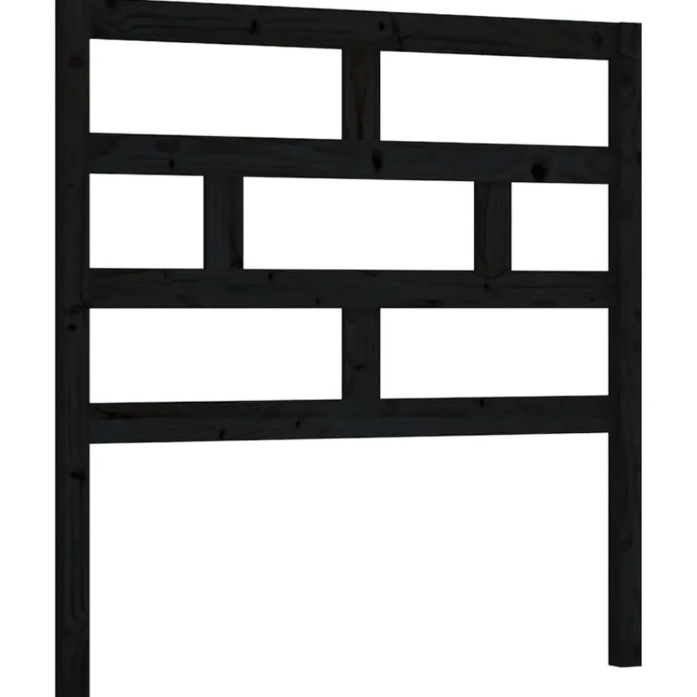 Lits & Accessoires-vidaXL Tête de lit 81x4x100 cm Bois massif de pin Noir