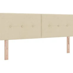 Lits & Accessoires-vidaXL Tête de lit réglable en hauteur Crème 144 cm tissu Crème