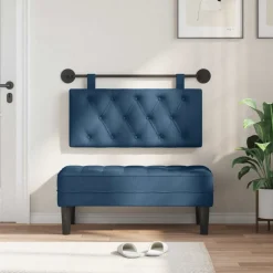 vidaXL Tête de lit suspendue Montage mural 100 x 55 x 7 cm tissu
