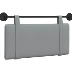 Lits & Accessoires-vidaXL Tête de lit suspendue Uni 90 x 55 x 5 cm tissu Gris clair