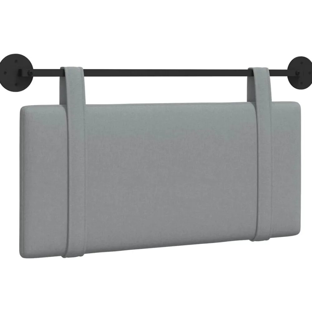 Lits & Accessoires-vidaXL Tête de lit suspendue Uni 90 x 55 x 5 cm tissu Gris clair